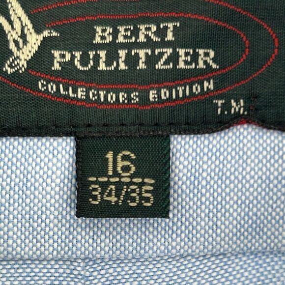 Bert Pulitzer Collector Edition Single Needle Tailoring Light Blue Size 16 34/35 - Picture 9 of 11